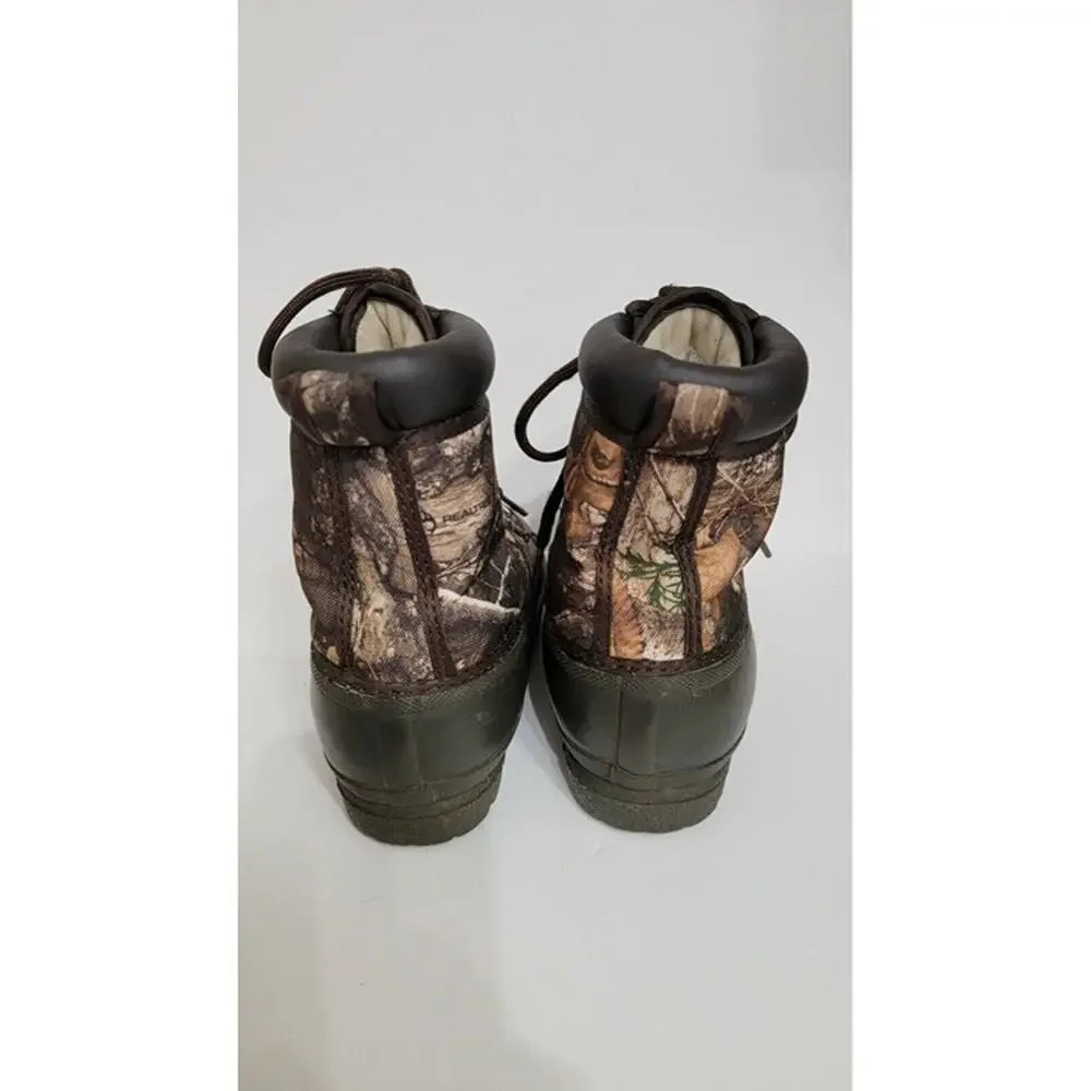 Magellan Outdoor Waterproof Boots Youth Size 2 Mossy Laces Camo Print Hunting